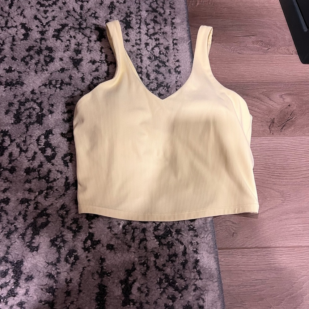 Butter Yellow Ribbed Tank top
